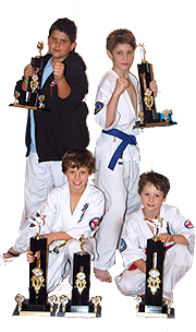 Kids with trophies
